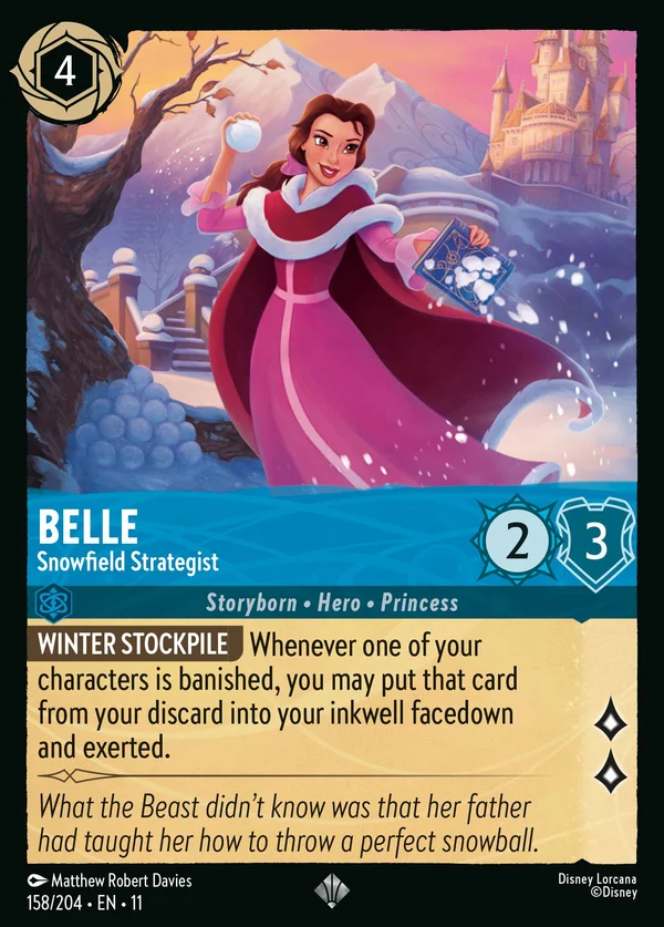 Belle - Stratega del Campo Innevato — Disney Lorcana Personaggio card from Winterspell