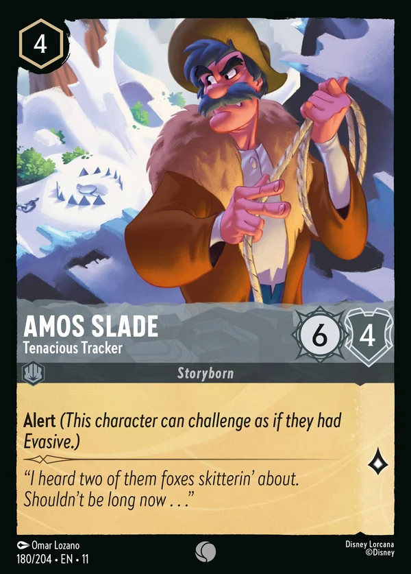 Amos Slade - Inseguitore Tenace — Disney Lorcana Personaggio card from Winterspell