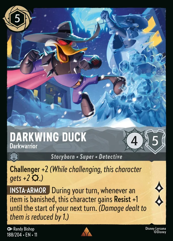 Darkwing Duck - Darkwarrior — Disney Lorcana Personaggio card from Winterspell