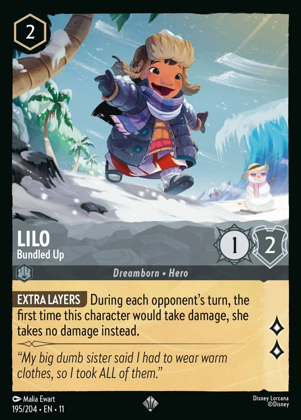 Lilo - Bundled Up — Disney Lorcana Character card from Winterspell