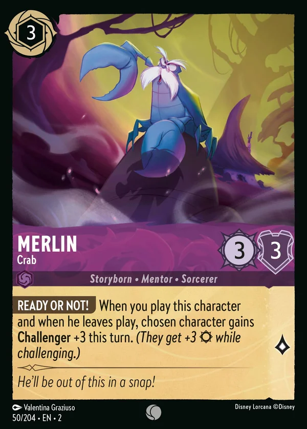 Merlin - Crab — Disney Lorcana Character card from Rise of the Floodborn