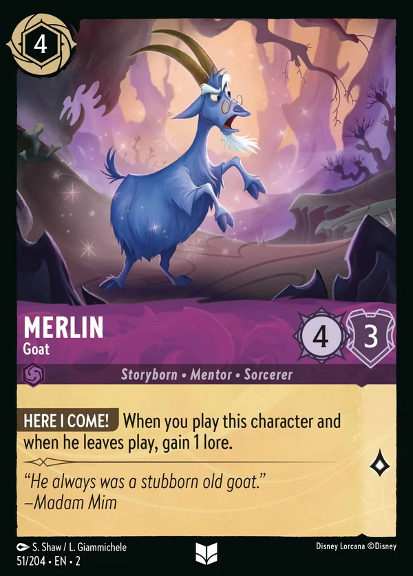Merlin - Goat — Disney Lorcana Character card from Rise of the Floodborn
