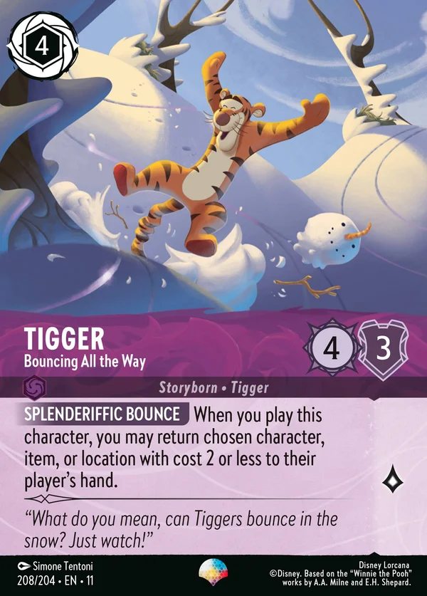 Tigro - Sempre Saltellante — Disney Lorcana Personaggio card from Winterspell