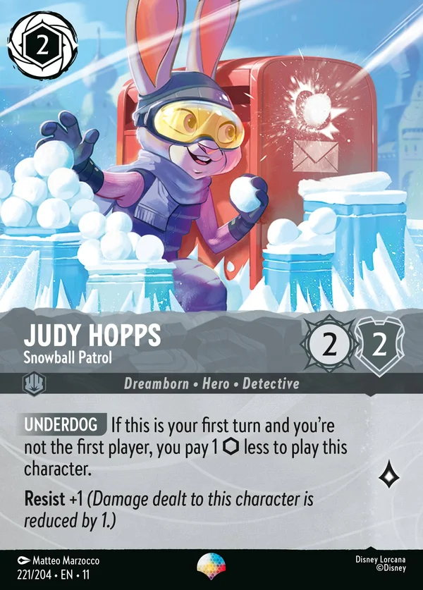 Judy Hopps - Pattuglia delle Palle di Neve — Disney Lorcana Personaggio card from Winterspell