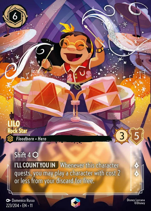 Lilo - Rock Star — Disney Lorcana Personaggio card from Winterspell