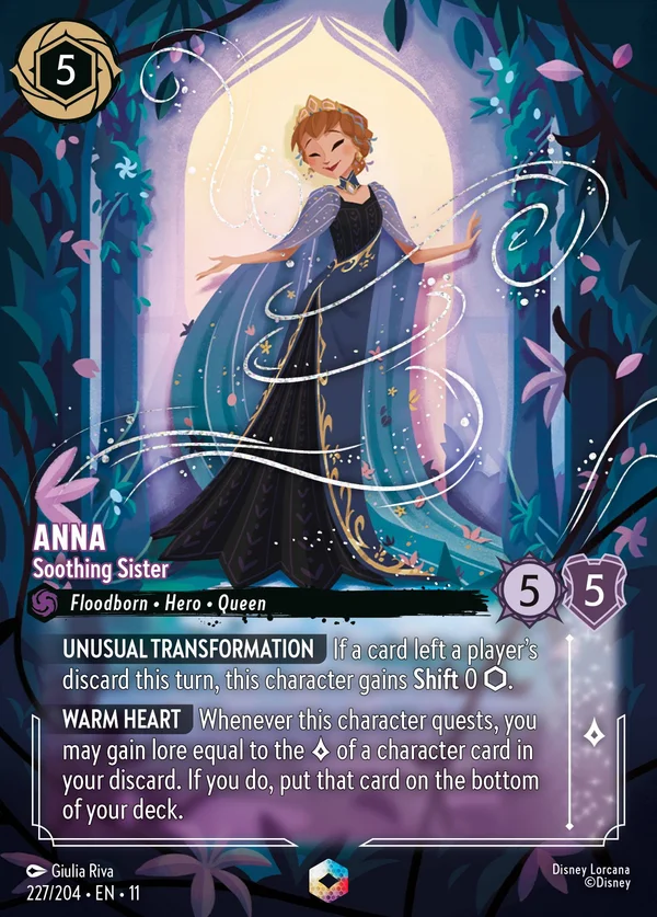 Anna - Soothing Sister — Disney Lorcana Character card from Winterspell