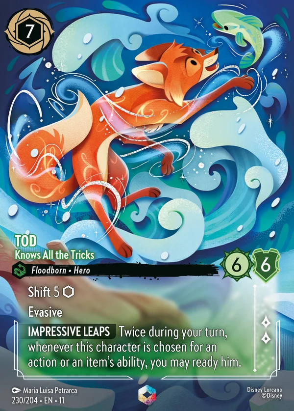 Tod - Knows All the Tricks — Disney Lorcana Character card from Winterspell