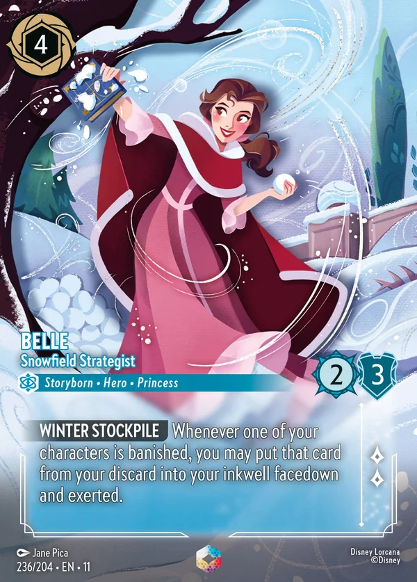 Belle - Stratega del Campo Innevato — Disney Lorcana Personaggio card from Winterspell