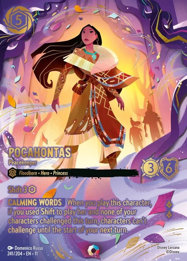 Pocahontas - Pacificatrice — Disney Lorcana Personaggio card from Winterspell