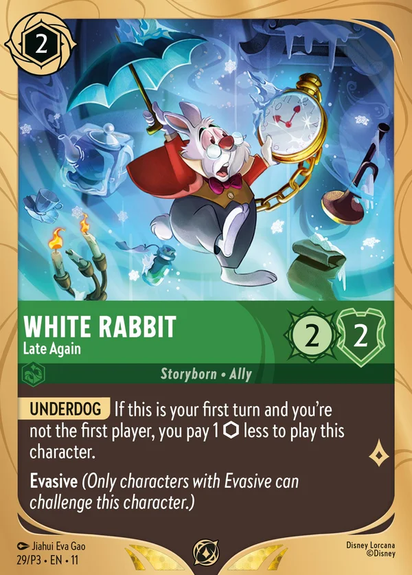 Bianconiglio - Di Nuovo in Ritardo — Disney Lorcana Personaggio card from Winterspell