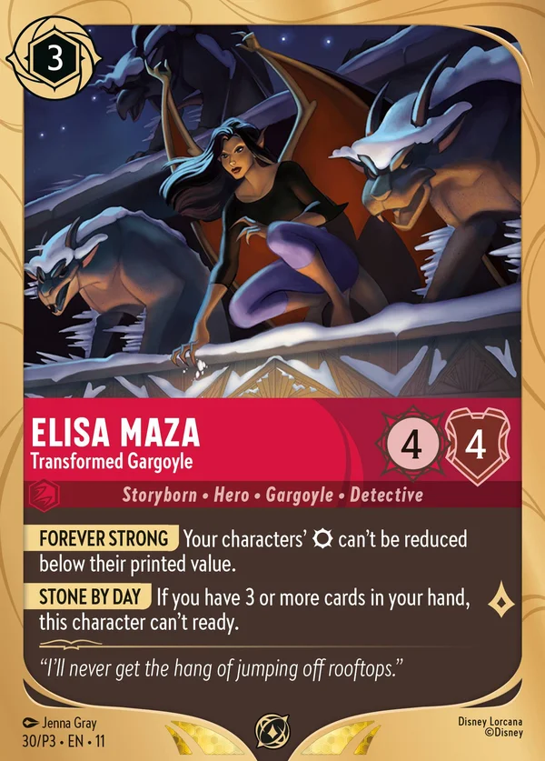 Elisa Maza - Trasformata in Gargoyle — Disney Lorcana Personaggio card from Winterspell
