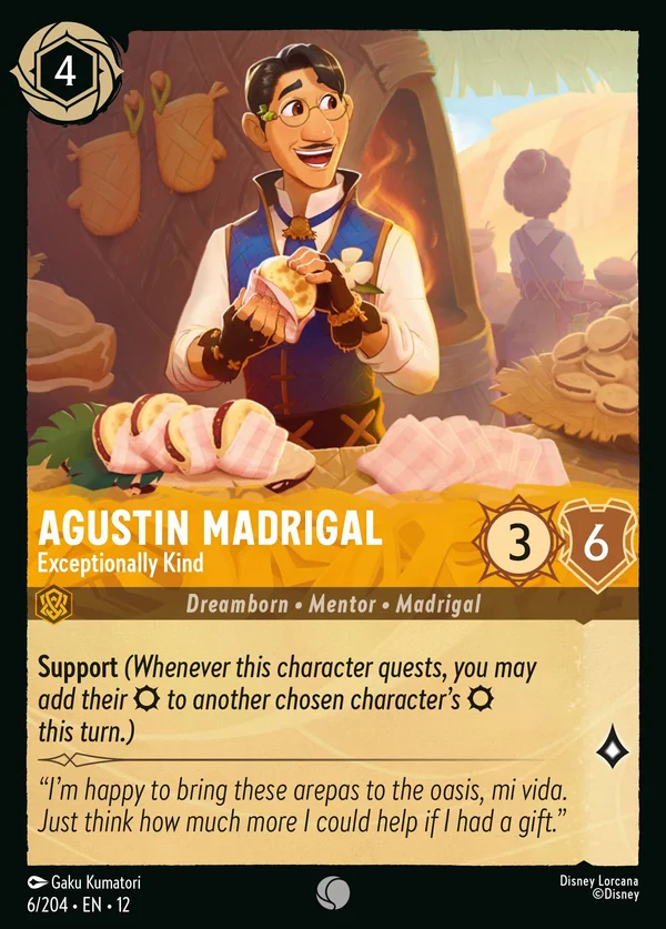 Agustin Madrigal - Exceptionally Kind — Disney Lorcana Character card from Wilds Unknown