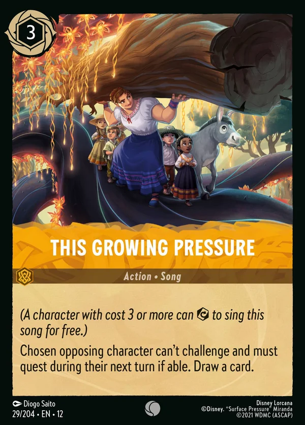 This Growing Pressure — Disney Lorcana Action card from Wilds Unknown