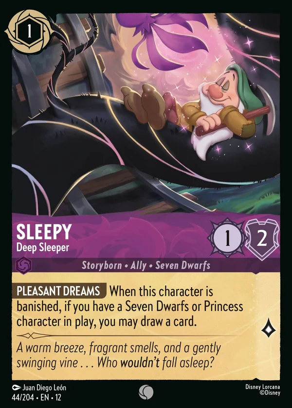 Sleepy - Deep Sleeper — Disney Lorcana Character card from Wilds Unknown