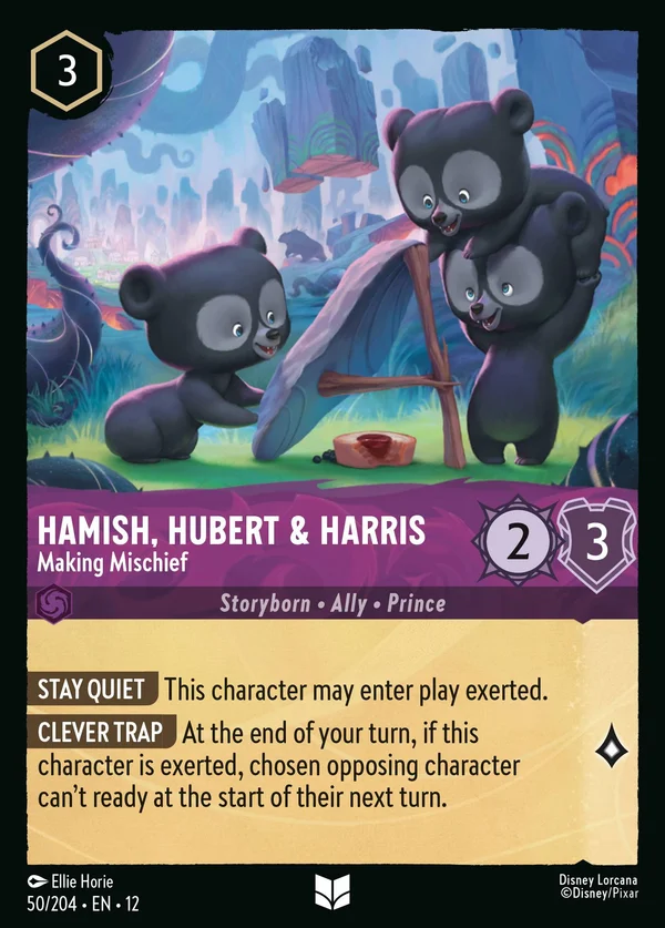 Hamish, Hubert & Harris - Making Mischief — Disney Lorcana Character card from Wilds Unknown
