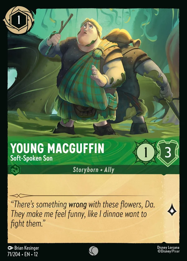 Young MacGuffin - Soft-Spoken Son — Disney Lorcana Character card from Wilds Unknown