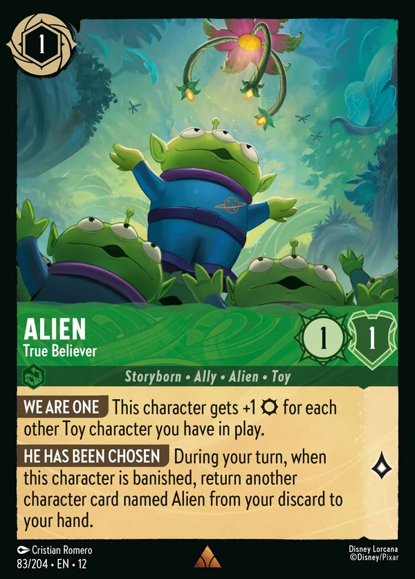 Alien - True Believer — Disney Lorcana Character card from Wilds Unknown