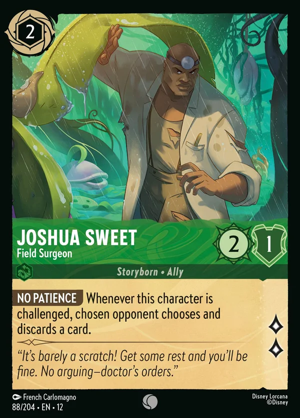 Joshua Sweet - Field Surgeon — Disney Lorcana Character card from Wilds Unknown