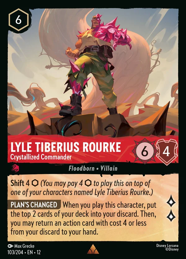 Lyle Tiberius Rourke - Crystallized Commander — Disney Lorcana Character card from Wilds Unknown
