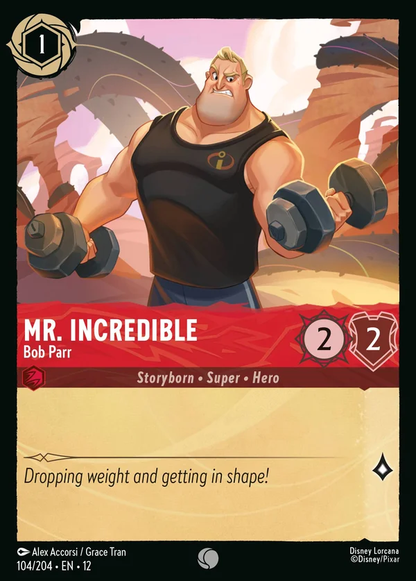Mr. Incredible - Bob Parr — Disney Lorcana Character card from Wilds Unknown