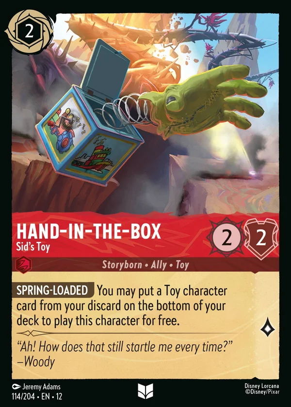 Hand-in-the-Box - Sid's Toy — Disney Lorcana Character card from Wilds Unknown