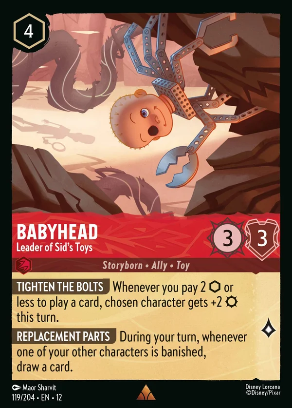 Babyhead - Leader of Sid's Toys — Disney Lorcana Character card from Wilds Unknown