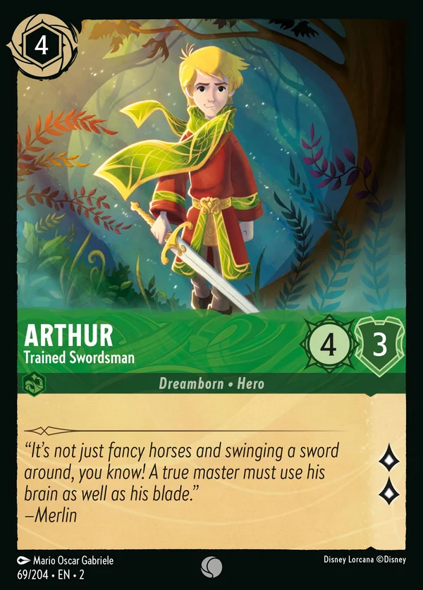 Arthur - Trained Swordsman — Disney Lorcana Character card from Rise of the Floodborn