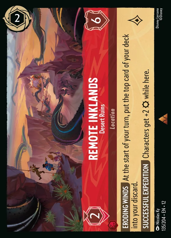 Remote Inklands - Desert Ruins — Disney Lorcana Location card from Wilds Unknown