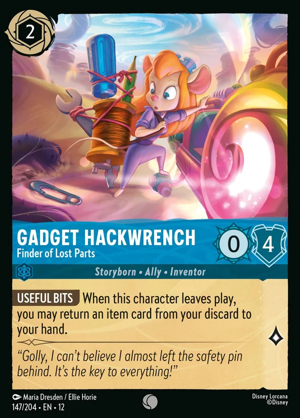Gadget Hackwrench - Finder of Lost Parts — Disney Lorcana Character card from Wilds Unknown