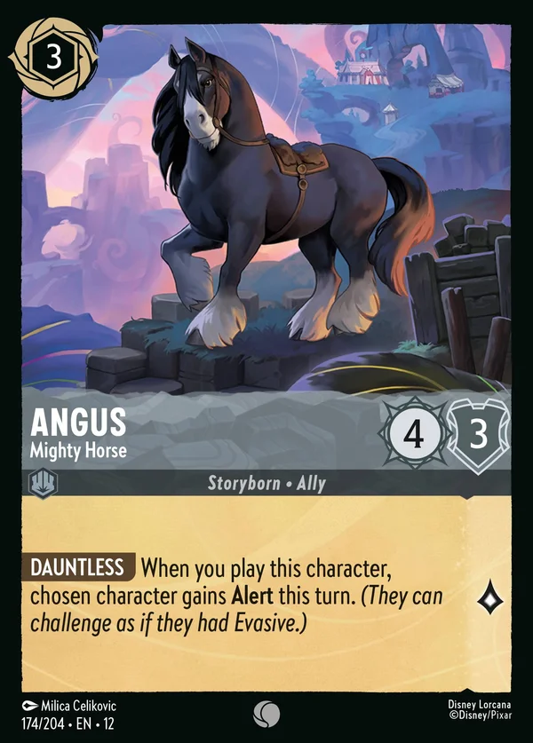 Angus - Mighty Horse — Disney Lorcana Character card from Wilds Unknown