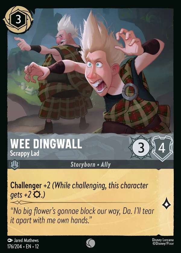 Wee Dingwall - Scrappy Lad — Disney Lorcana Character card from Wilds Unknown