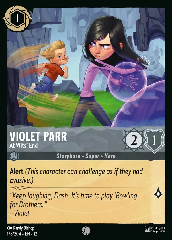 Violet Parr - At Wits' End — Disney Lorcana Character card from Wilds Unknown
