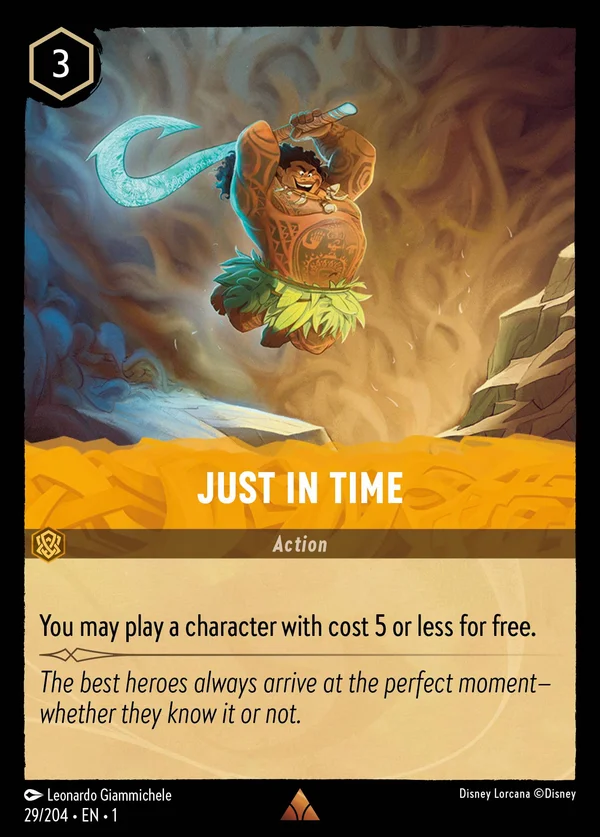 Just in Time — Disney Lorcana Action card from The First Chapter