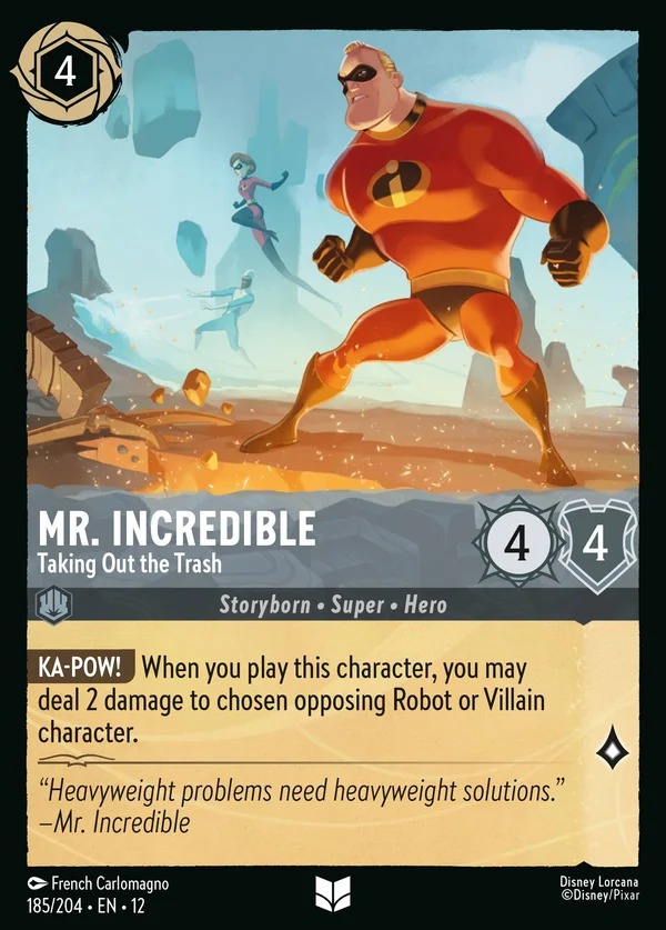 Mr. Incredible - Taking Out the Trash — Disney Lorcana Character card from Wilds Unknown