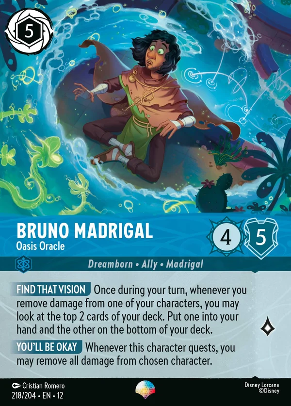Bruno Madrigal - Oasis Oracle — Disney Lorcana Character card from Wilds Unknown