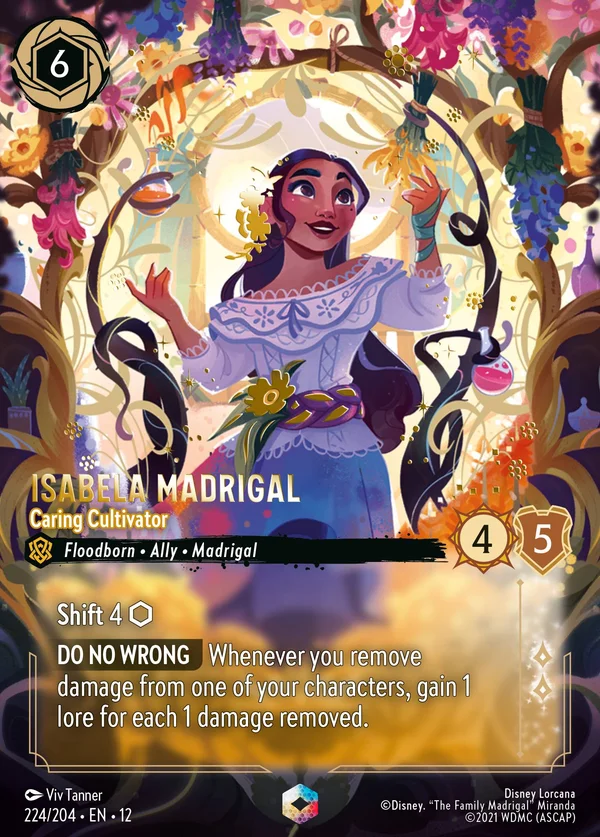 Isabela Madrigal - Caring Cultivator — Disney Lorcana Character card from Wilds Unknown