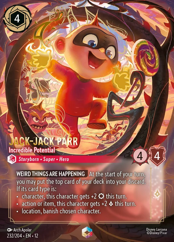 Jack-Jack Parr - Incredible Potential — Disney Lorcana Character card from Wilds Unknown