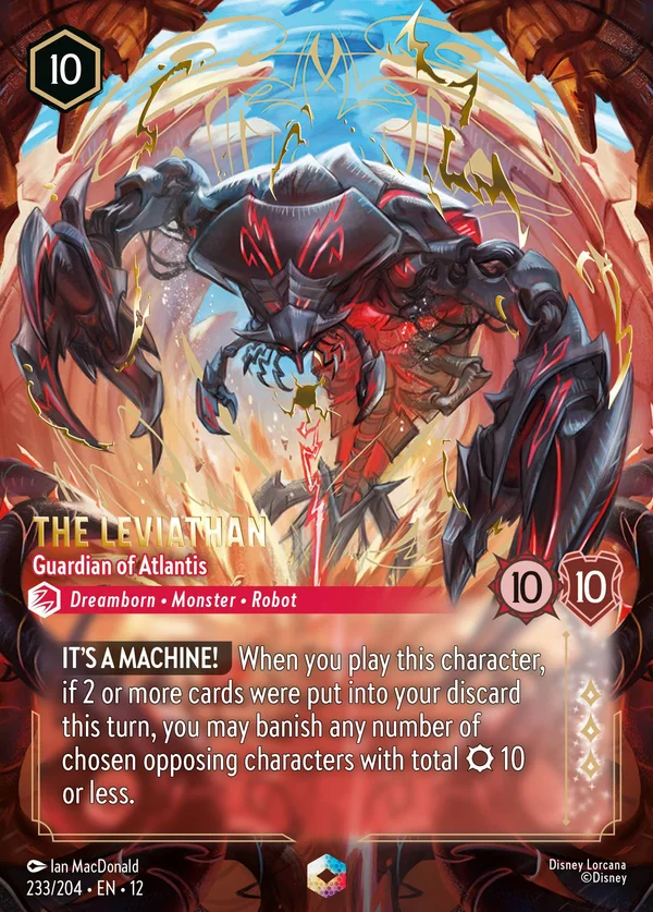The Leviathan - Guardian of Atlantis — Disney Lorcana Character card from Wilds Unknown