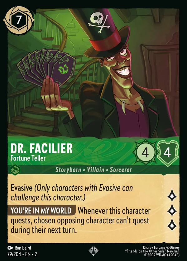 Dr. Facilier - Fortune Teller — Disney Lorcana Character card from Rise of the Floodborn