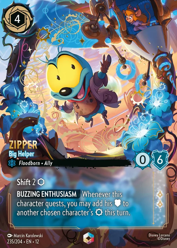 Zipper - Big Helper — Disney Lorcana Character card from Wilds Unknown
