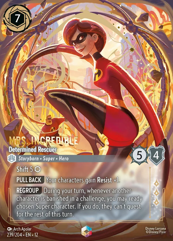 Mrs. Incredible - Determined Rescuer — Disney Lorcana Character card from Wilds Unknown