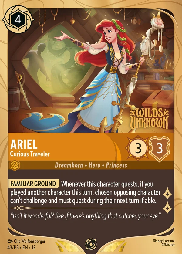 Ariel - Curious Traveler — Disney Lorcana Character card from Wilds Unknown