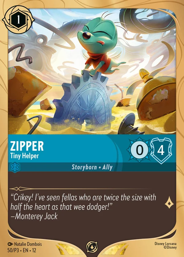 Zipper - Tiny Helper — Disney Lorcana Character card from Wilds Unknown