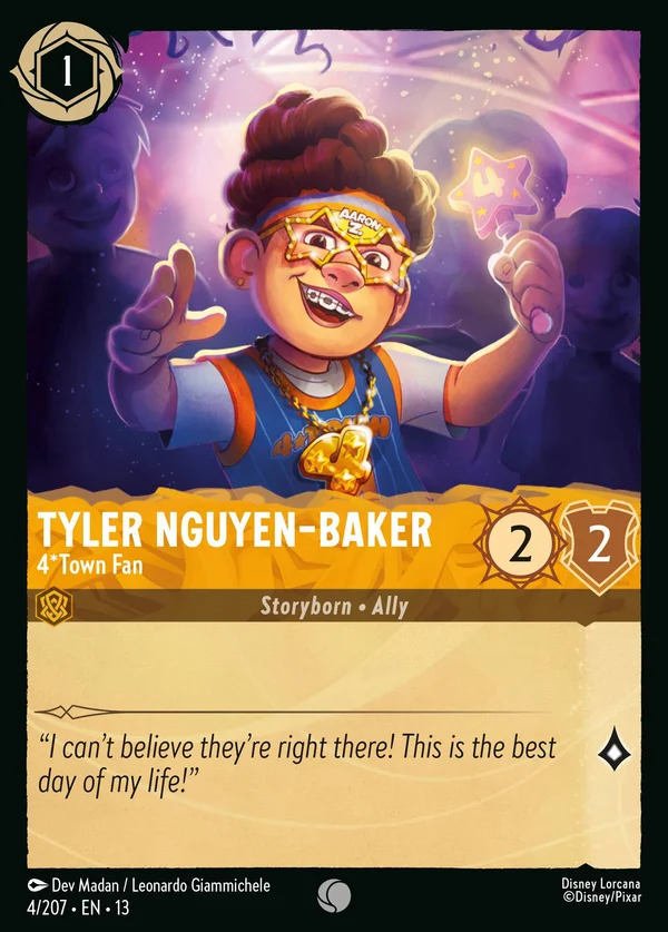Tyler Nguyen-Baker - 4*Town Fan — Disney Lorcana Character card from Attack of the Vine!