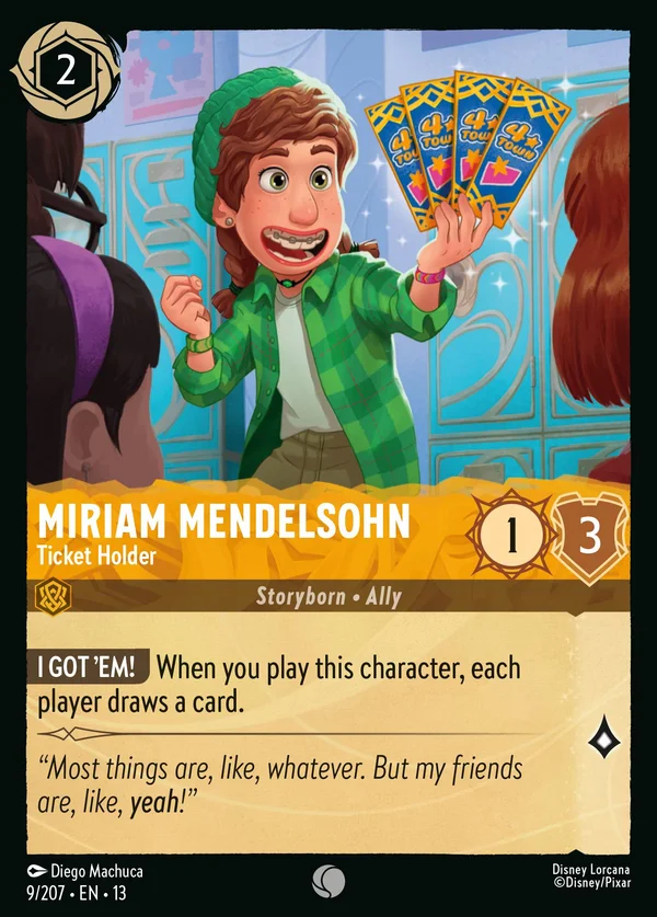 Miriam Mendelsohn - Ticket Holder — Disney Lorcana Character card from Attack of the Vine!