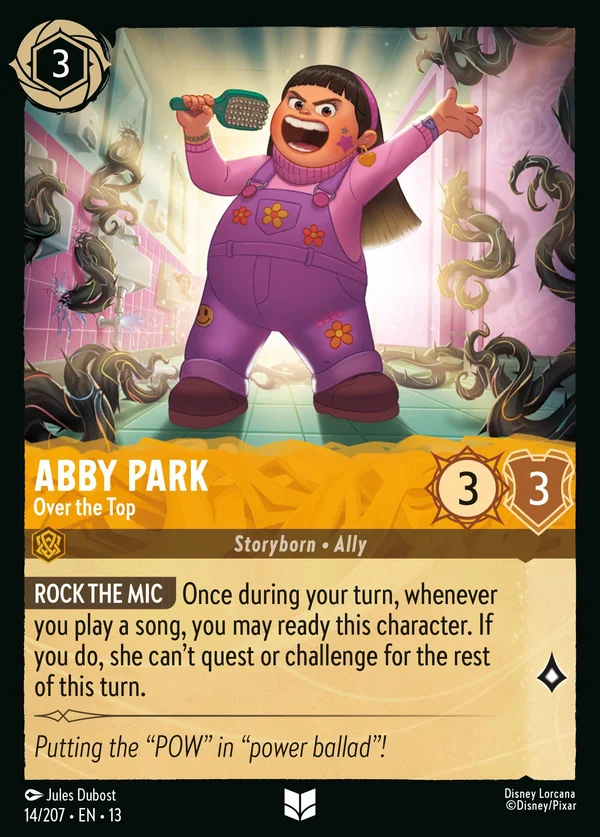 Abby Park - Over the Top — Disney Lorcana Character card from Attack of the Vine!