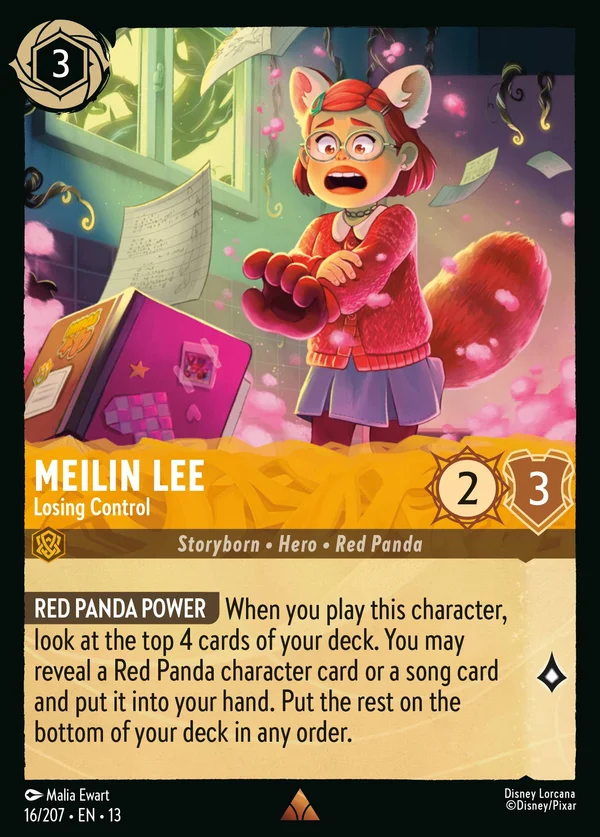 Meilin Lee - Losing Control — Disney Lorcana Character card from Attack of the Vine!