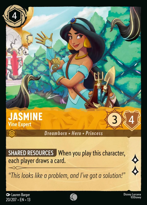 Jasmine - Vine Expert — Disney Lorcana Character card from Attack of the Vine!