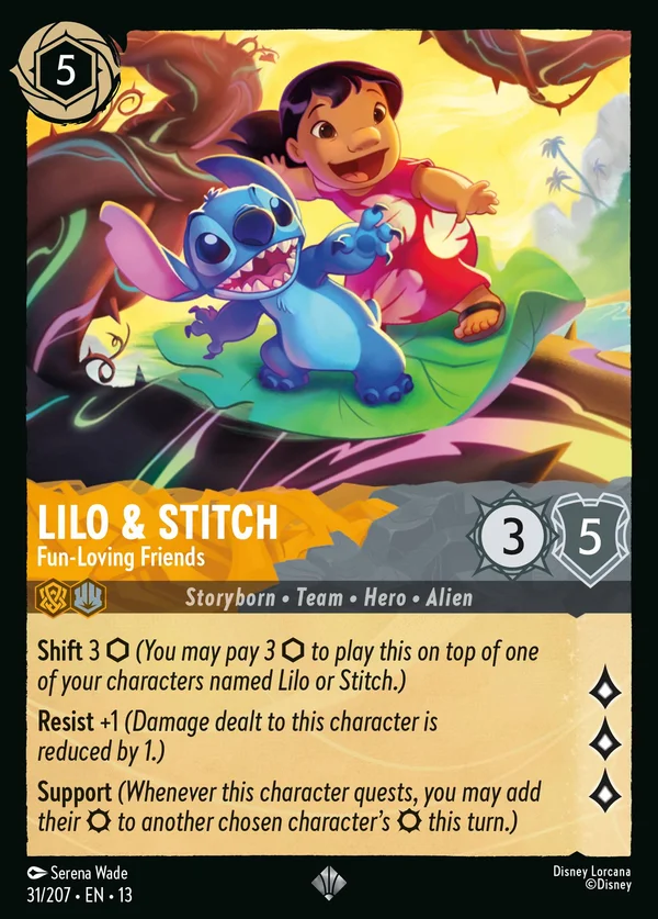 Lilo & Stitch - Fun-Loving Friends — Disney Lorcana Character card from Attack of the Vine!