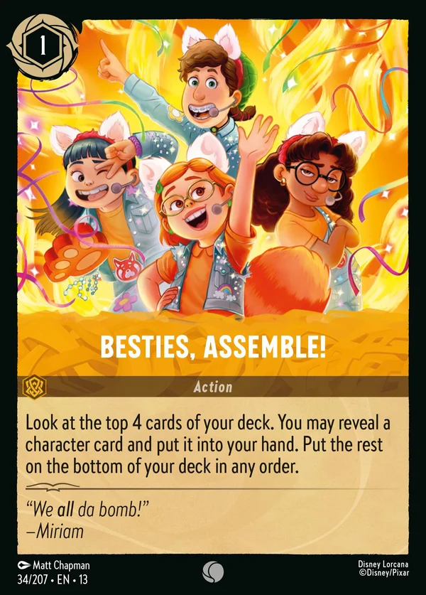 Besties, Assemble! — Disney Lorcana Action card from Attack of the Vine!